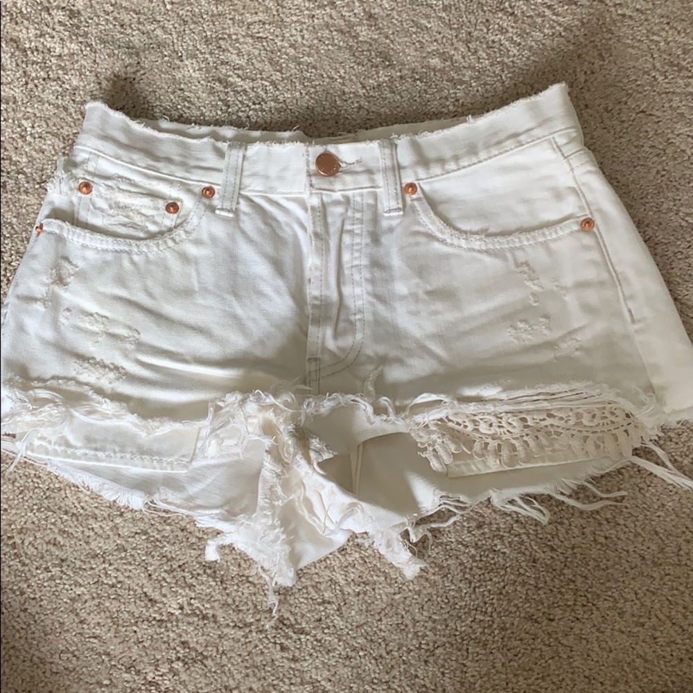 free people jean shorts